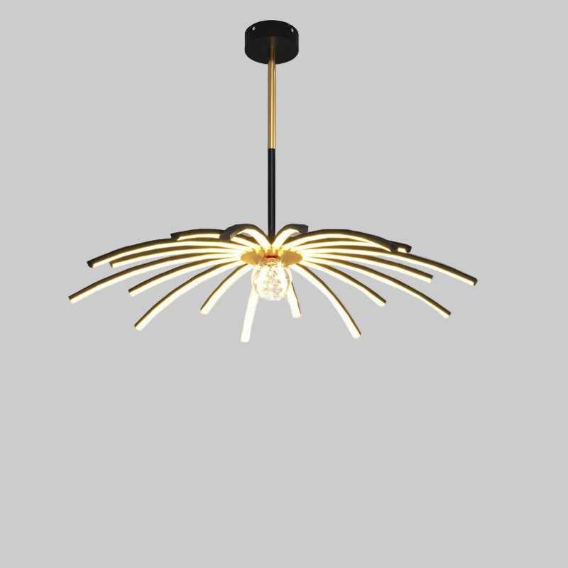 Plafonnier LED en fer forgé pour salle à manger ou chambre.