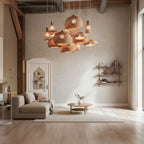 Lustre en rotin nordique de style pastoral