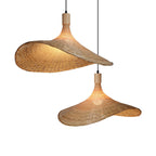 Lustre en bambou de style japonais contemporain
