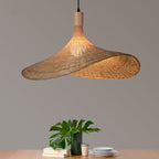 Lustre en bambou de style japonais contemporain