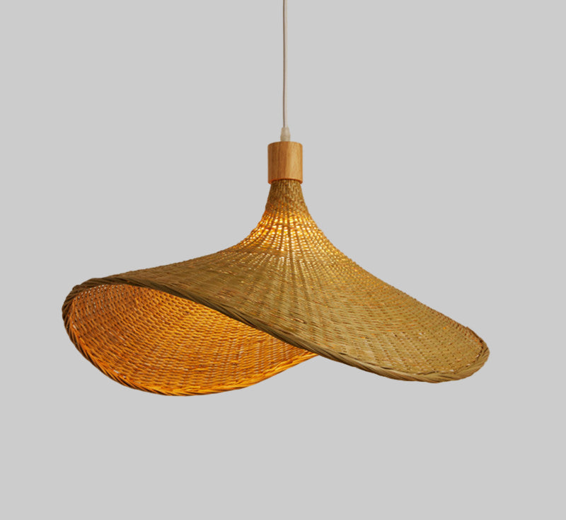 Lustre en bambou de style japonais contemporain