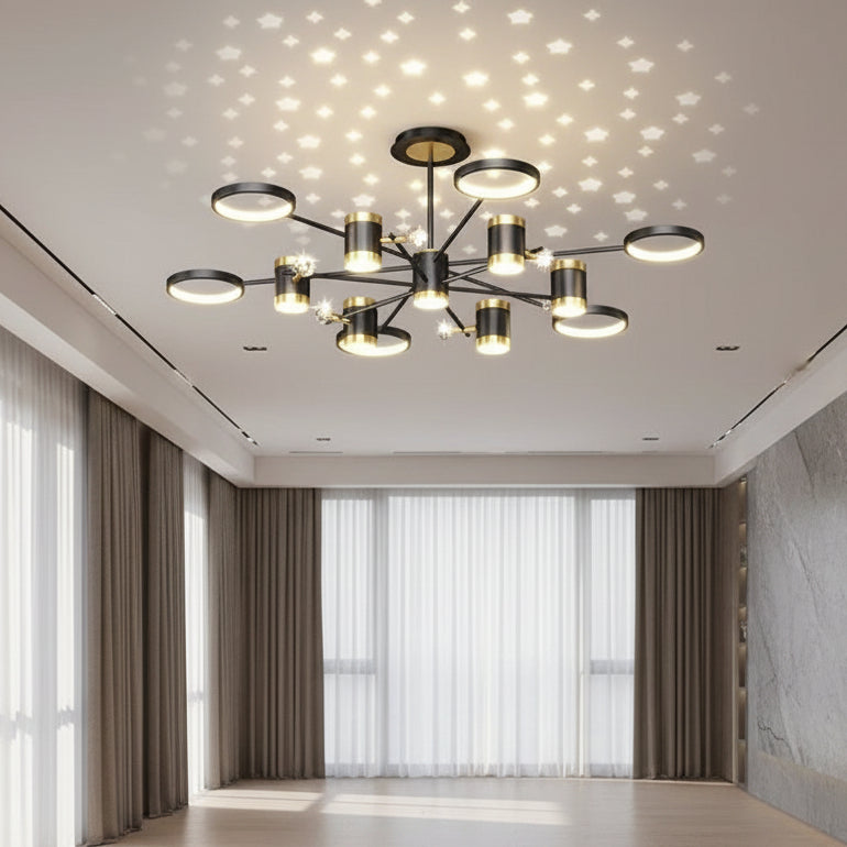 Ensemble de lustres étoiles nordiques de luxe léger