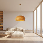 Lustre pastoral créatif de style japonais minimaliste en bambou tressé