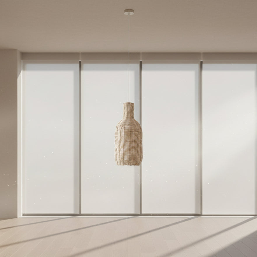 Lustre en rotin nordique de style pastoral