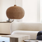 Lustre en rotin nordique de style pastoral