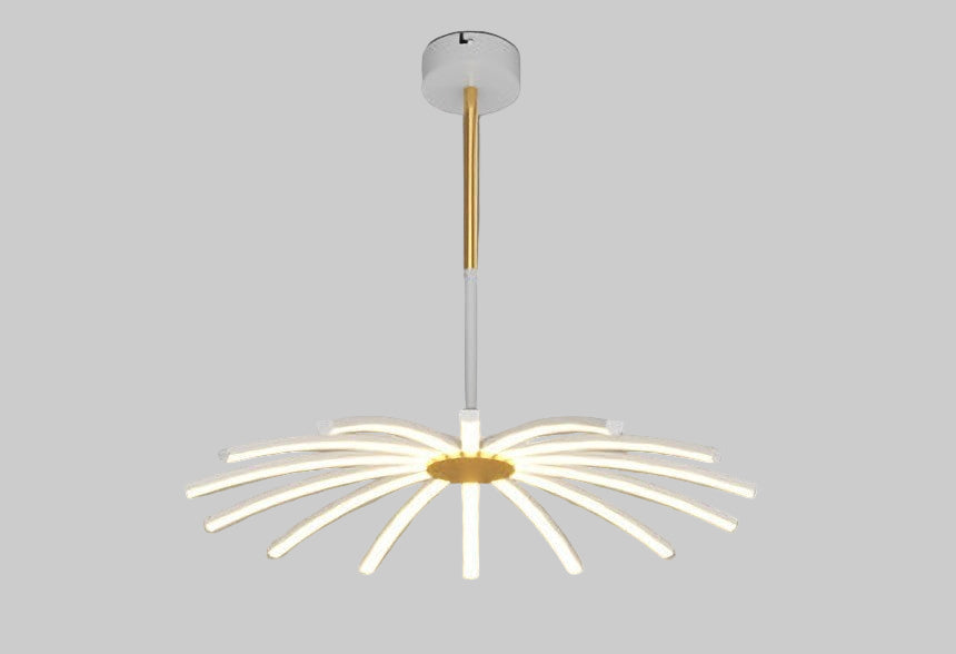 Plafonnier LED en fer forgé pour salle à manger ou chambre.