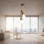 Lustre en corde de chanvre de style industriel vintage