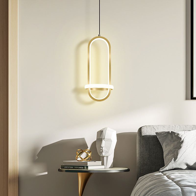 Lustre de chevet LED moderne et minimaliste pour chambre avec design créatif d'inspiration nordique