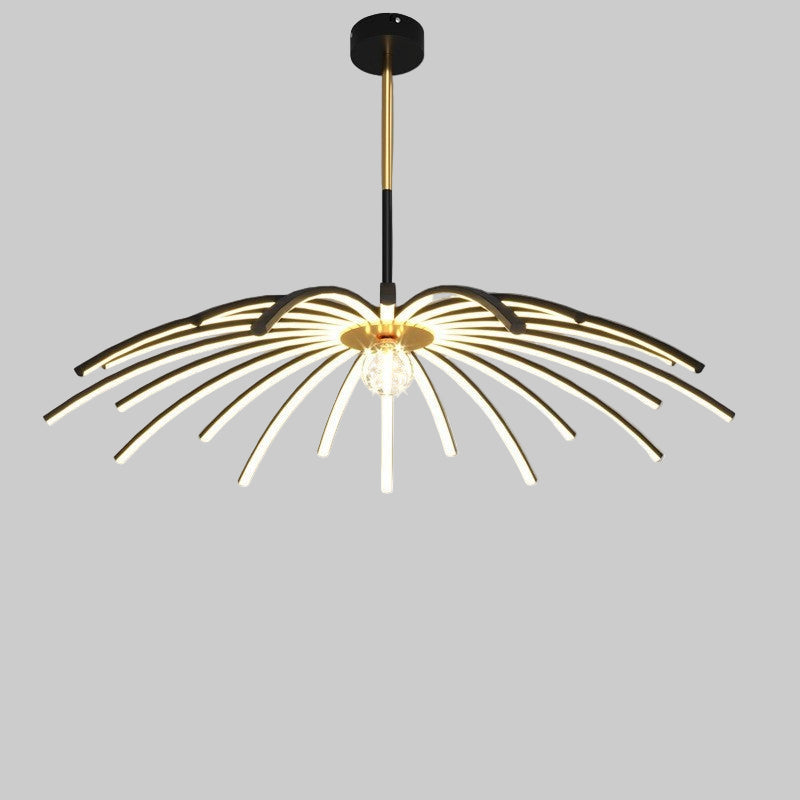 Plafonnier LED en fer forgé pour salle à manger ou chambre.