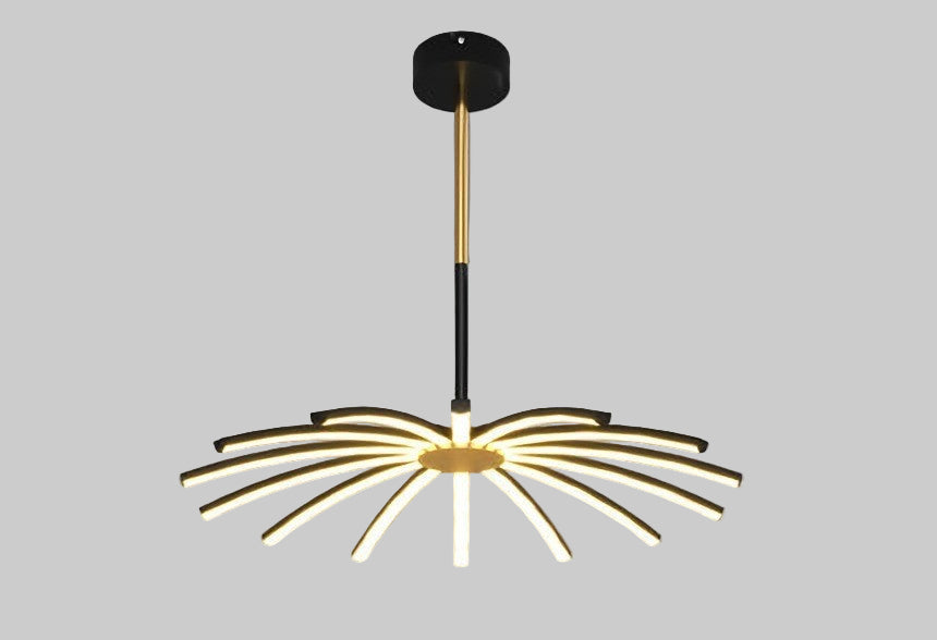 Plafonnier LED en fer forgé pour salle à manger ou chambre.