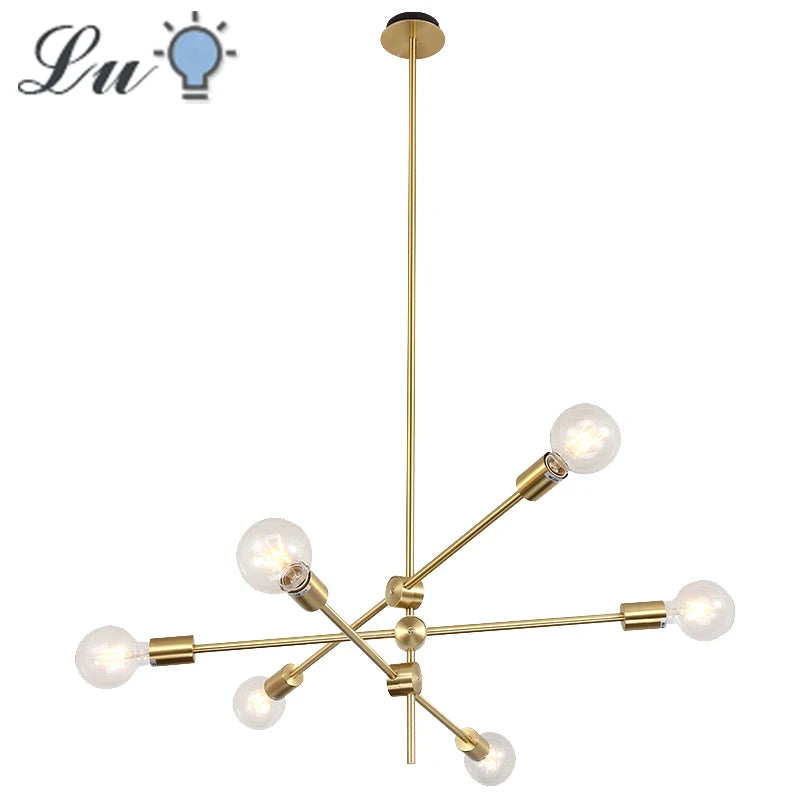 Lustre Moderne en Or - Éclat et Raffinement