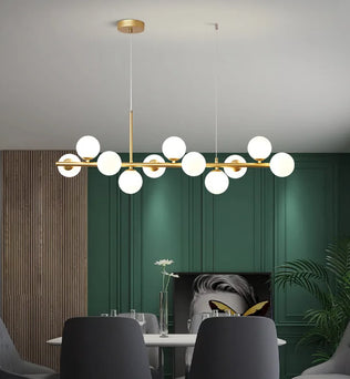 Lustre Contemporain en Or - Élégance Moderne