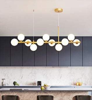 Lustre Contemporain en Or - Élégance Moderne