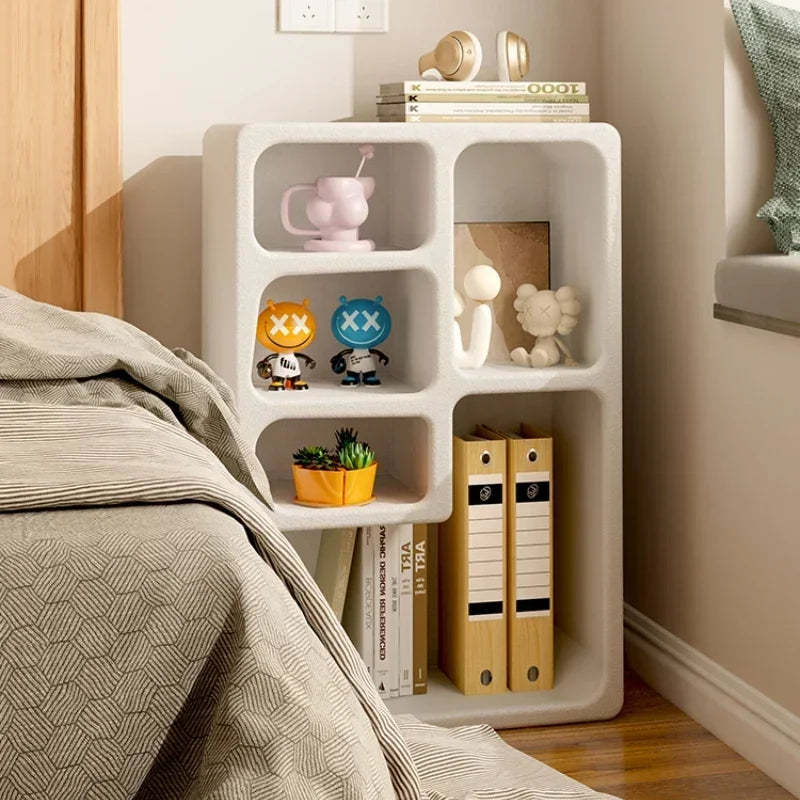 Modern White Wood Bedside Table 