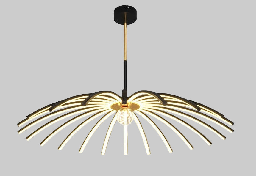 Plafonnier LED en fer forgé pour salle à manger ou chambre.