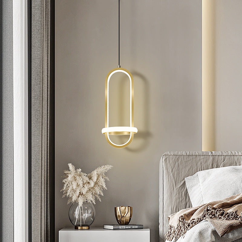Lustre de chevet LED moderne et minimaliste pour chambre avec design créatif d'inspiration nordique