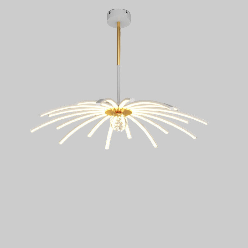 Plafonnier LED en fer forgé pour salle à manger ou chambre.